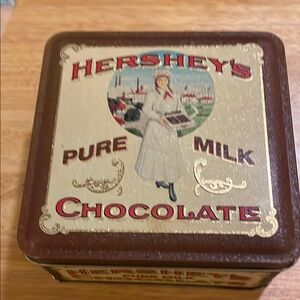 Hershey's Pure Milk Chocolate Tin- vintage edition # 2. Marked 1992